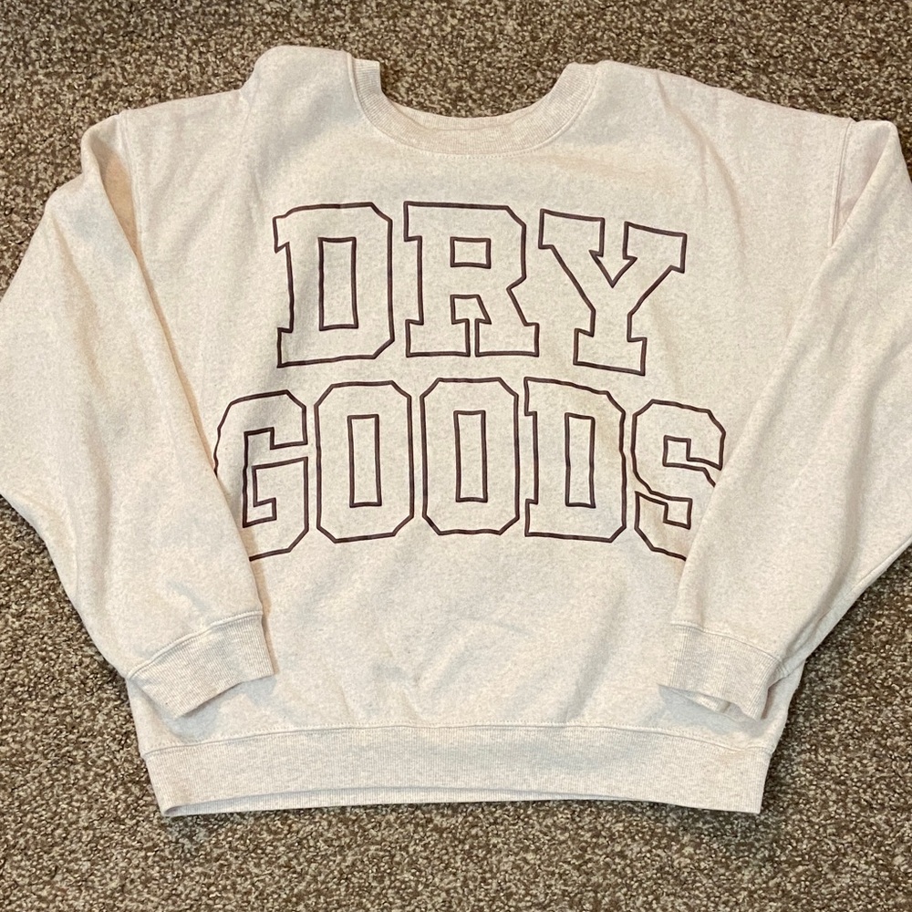 Dry Goods Heathered Oatmeal/ Beige Cropped Crew Neck